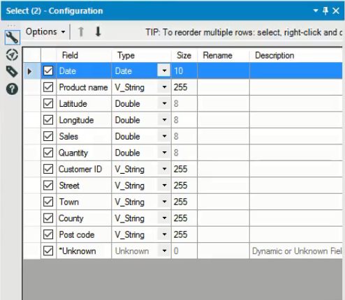 Alteryx Select Excel